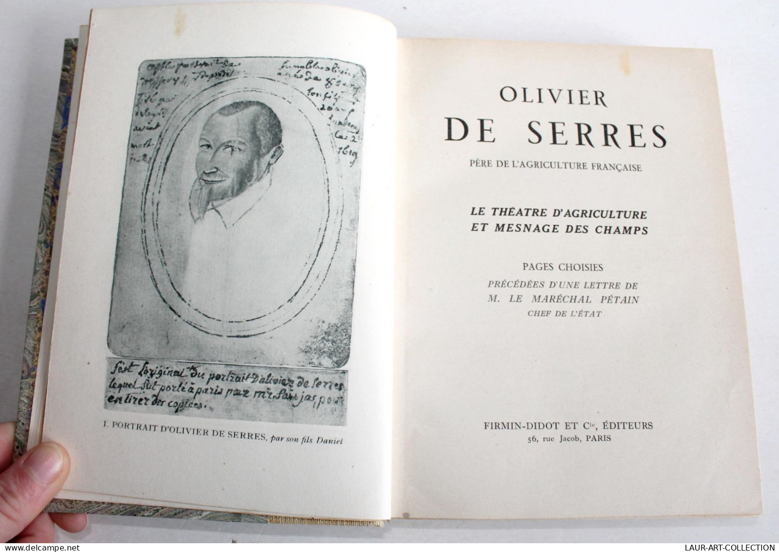 OLIVIER DE SERRES, LE THEATRE D'AGRICULTURE ET MESNAGE DES CHAMPS 1941 ILLUSTRÉ / ANCIEN LIVRE XIXe SIECLE (1803.223) - Französische Autoren