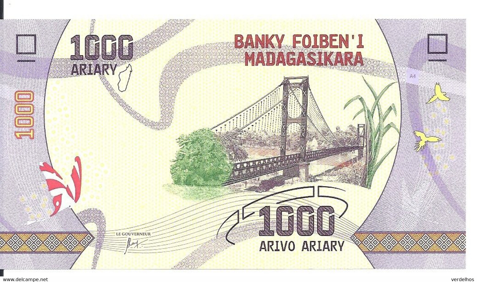 MADAGASCAR 1000 FRANCS ND2017 UNC P 100 - Madagascar