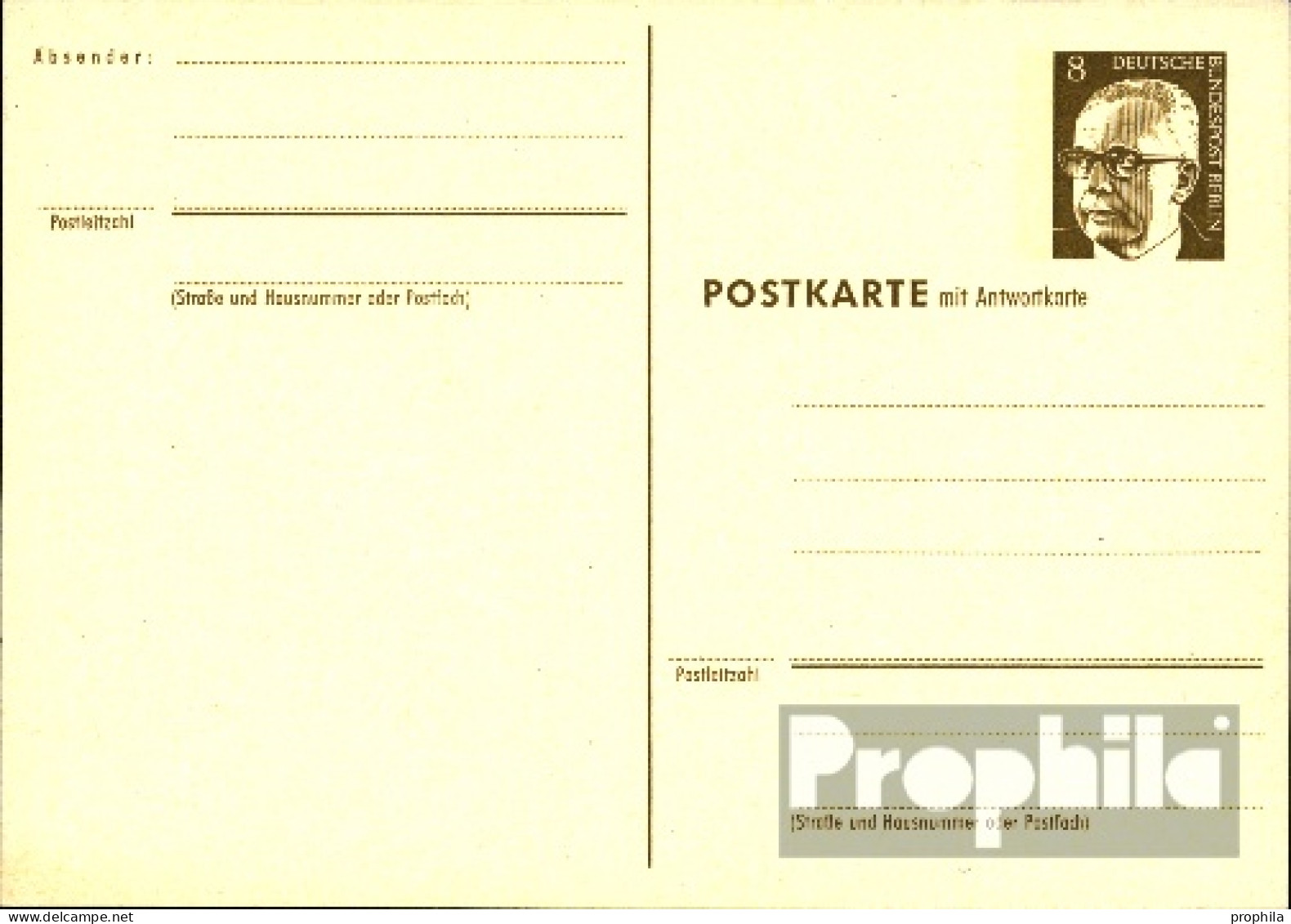 Berlin (West) P86 Amtliche Postkarte Gefälligkeitsgestempelt Gebraucht 1971 Heinemann - Autres & Non Classés