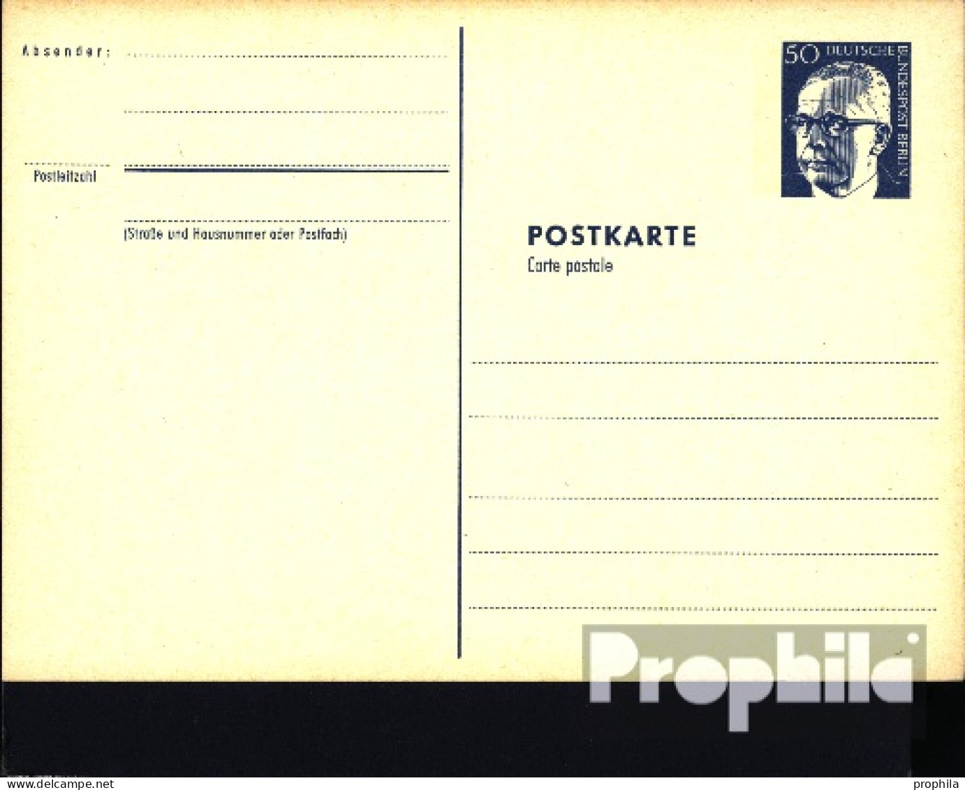 Berlin (West) P85a Amtliche Postkarte Gefälligkeitsgestempelt Gebraucht 1971 Heinemann - Autres & Non Classés