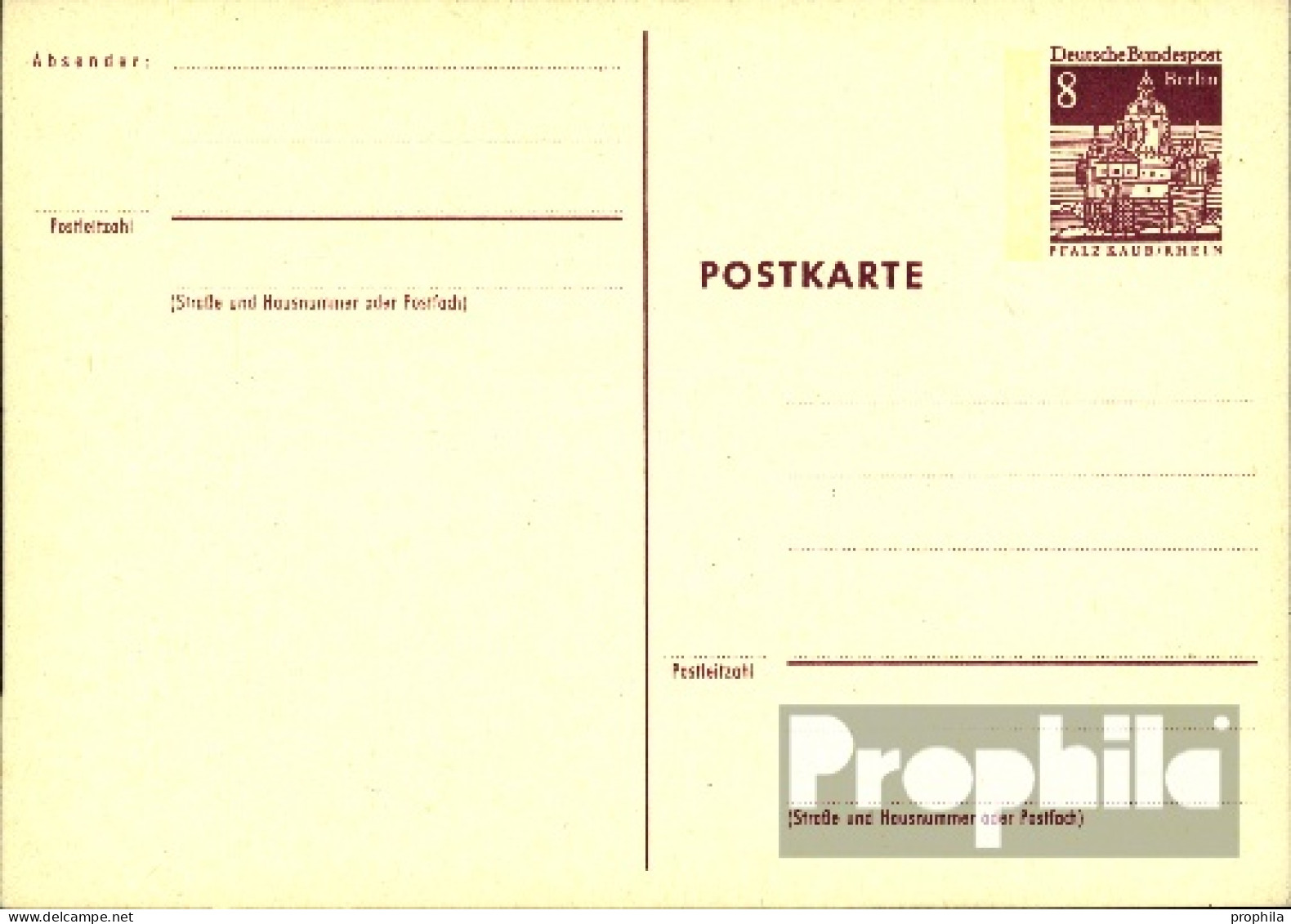 Berlin (West) P76 Amtliche Postkarte Gefälligkeitsgestempelt Gebraucht Dt. Bauwerke II - Otros & Sin Clasificación