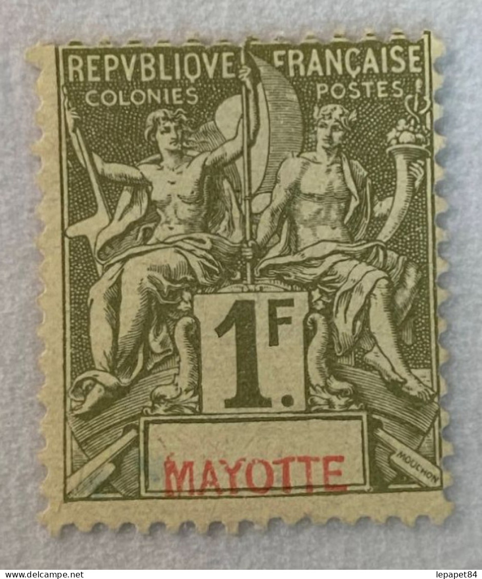 Mayotte YT N° 13 Neuf* Sans Gomme Signé RP Mayotte "décalé" - Ungebraucht