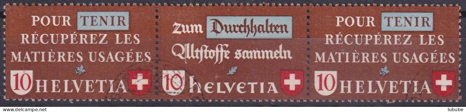 Altstoffe Z37c  "Tenir/Durchhalten/Tenir"  (Abart)         1942 - Used Stamps