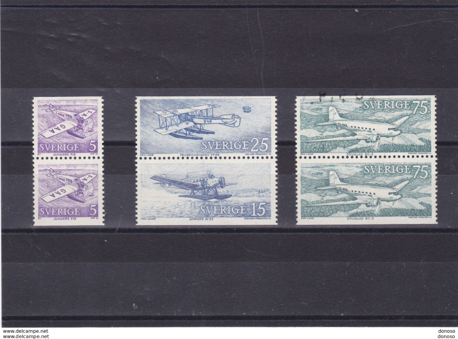 SUEDE 1972 AVIONS Yvert 740-743 NEUF** MNH Cote : 3,50 Euros - Unused Stamps