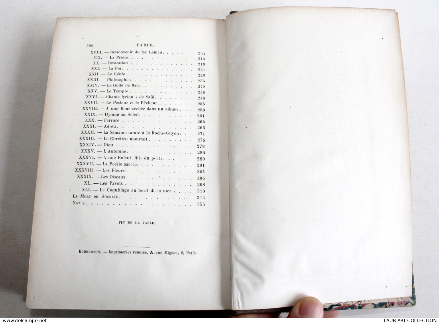 OEUVRES DE LAMARTINE, PREMIERES MEDITATIONS POETIQUES, LA MORT DE SOCRATE 1884 / ANCIEN LIVRE XIXe SIECLE (1803.227) - 1801-1900