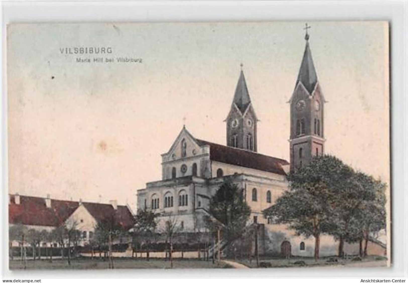 39114804 - Vilsbiburg. Maria Hilf Kirche Gelaufen. Ecken Mit Albumabdruecken, Leichter Stempeldurchdruck, Leicht Flecki - Vilsbiburg