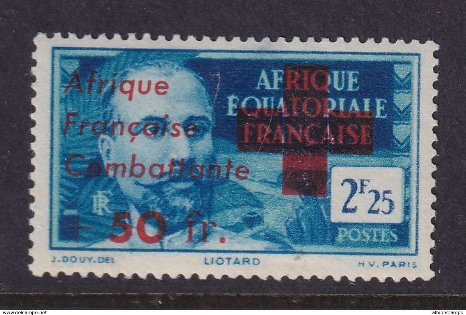 French Equatorial Africa, Scott B10 (Yvert 165), MLH (thin) - Ongebruikt