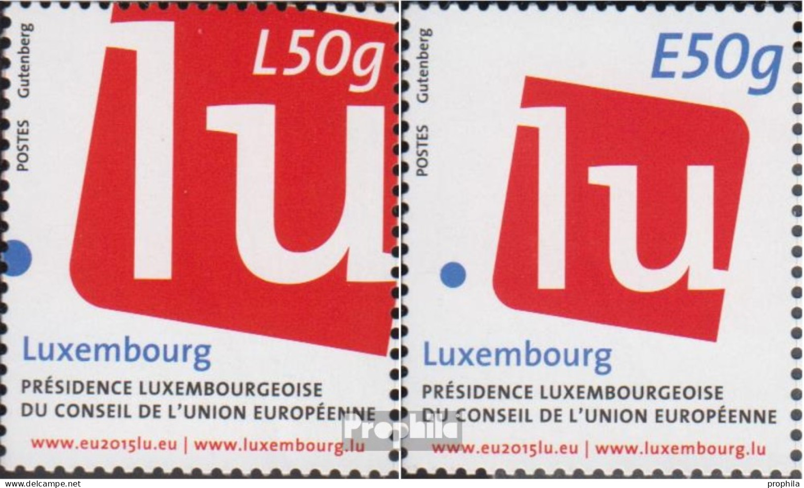 Luxemburg 2056-2057 (kompl.Ausg.) Postfrisch 2015 Europäische Union - Ongebruikt