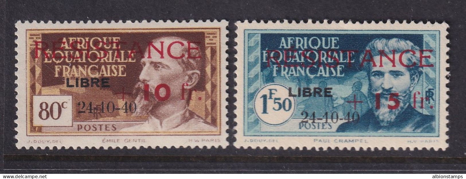 French Equatorial Africa, Scott B22-B23 (Yvert 167-168), MHR - Nuovi