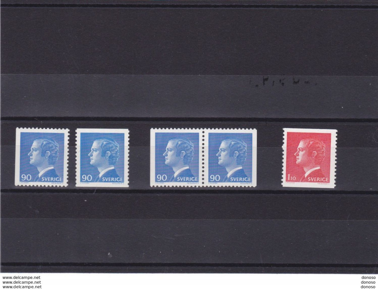 SUEDE 1975 CHARLES XVI Yvert 878-879 + 878a-878b NEUF** MNH Cote 2,70 Euros - Unused Stamps