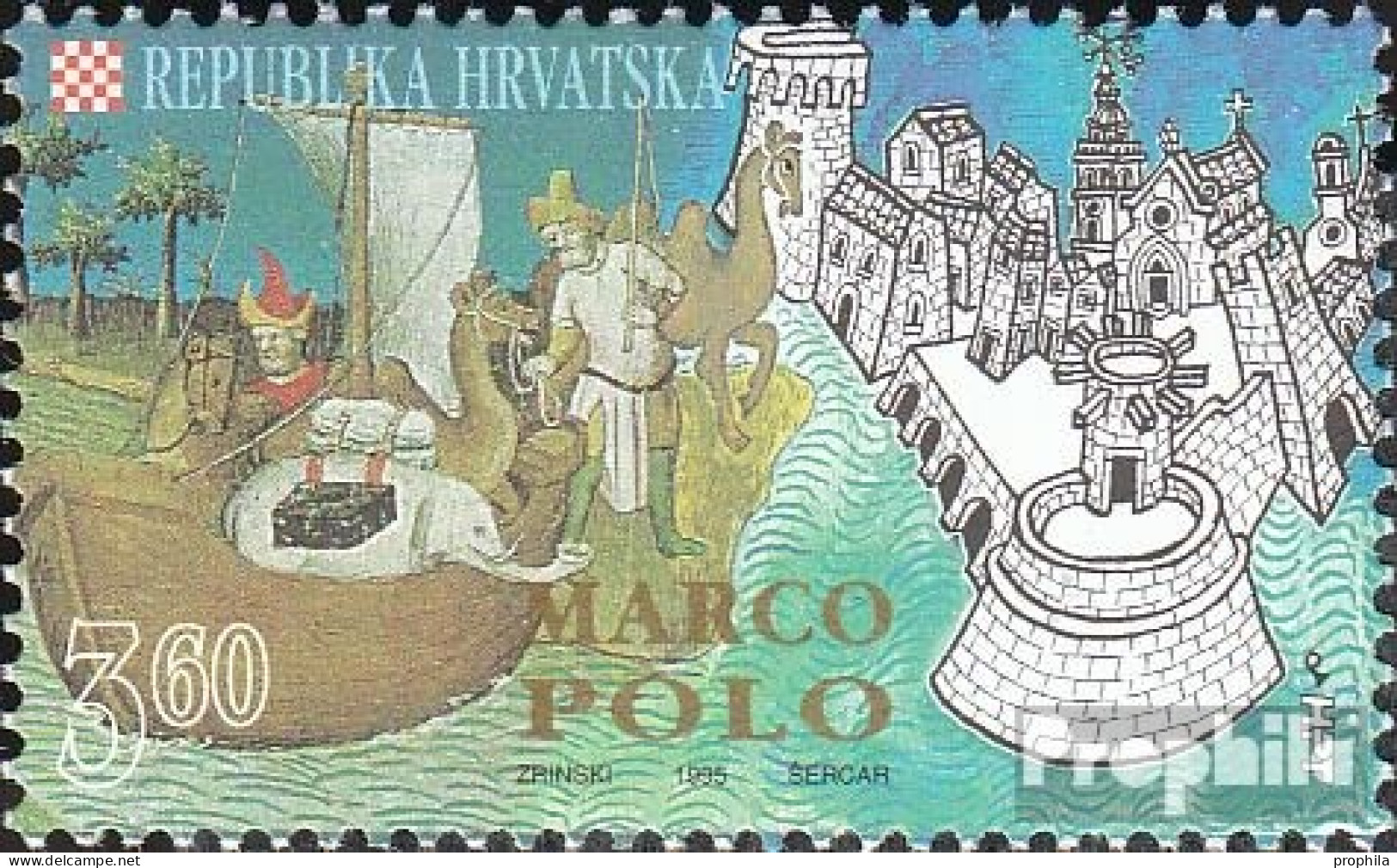 Kroatien 354 (kompl.Ausg.) Postfrisch 1995 Rückkehr Marco Polo - Kroatien