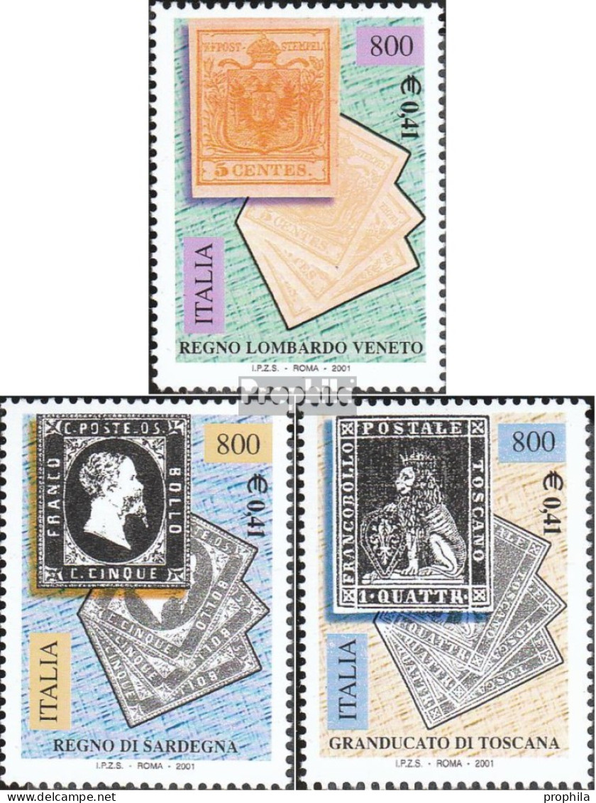 Italien 2748-2750 (kompl.Ausg.) Postfrisch 2001 Briefmarkenausgaben - 2001-10: Mint/hinged