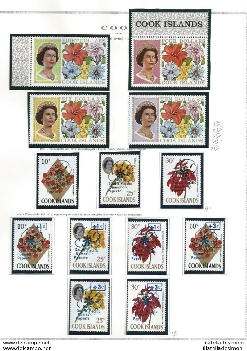 1967-75 COOK ISLANDS, Yvert N° 137/432 + BF  Collezione MNH/** Totale € 927 - Collezioni & Lotti