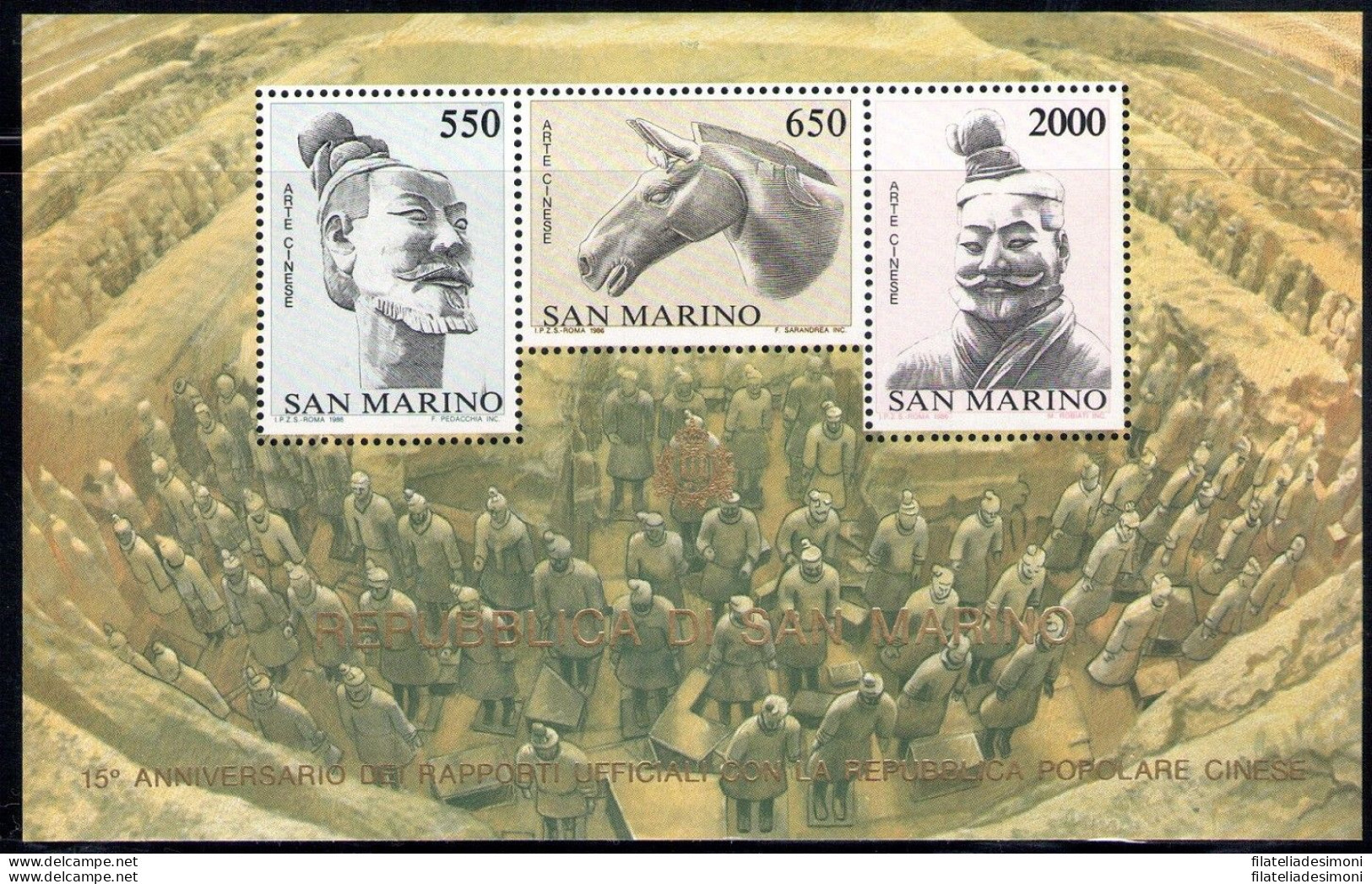 1986 San Marino, Annata Completa , Francobolli Nuovi 16 Valori + 1 Foglietto - M - Années Complètes