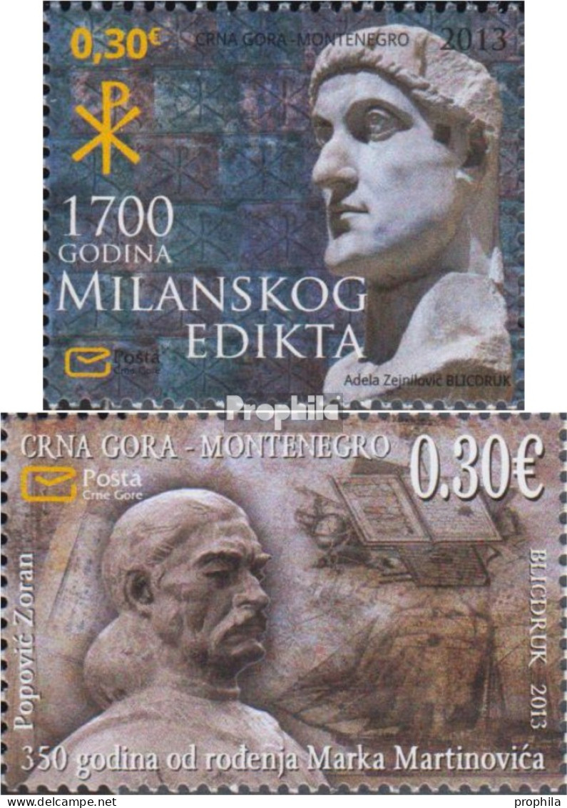 Montenegro 335,336 (kompl.Ausg.) Postfrisch 2013 Mailänder Toleranzedikt, Martinovic - Montenegro