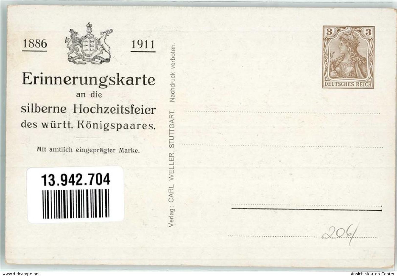 13942704 - Silberhochzeit Des Wuerttem. Koenigspaar Koenig Wilhelm II. Charlotte - Postales