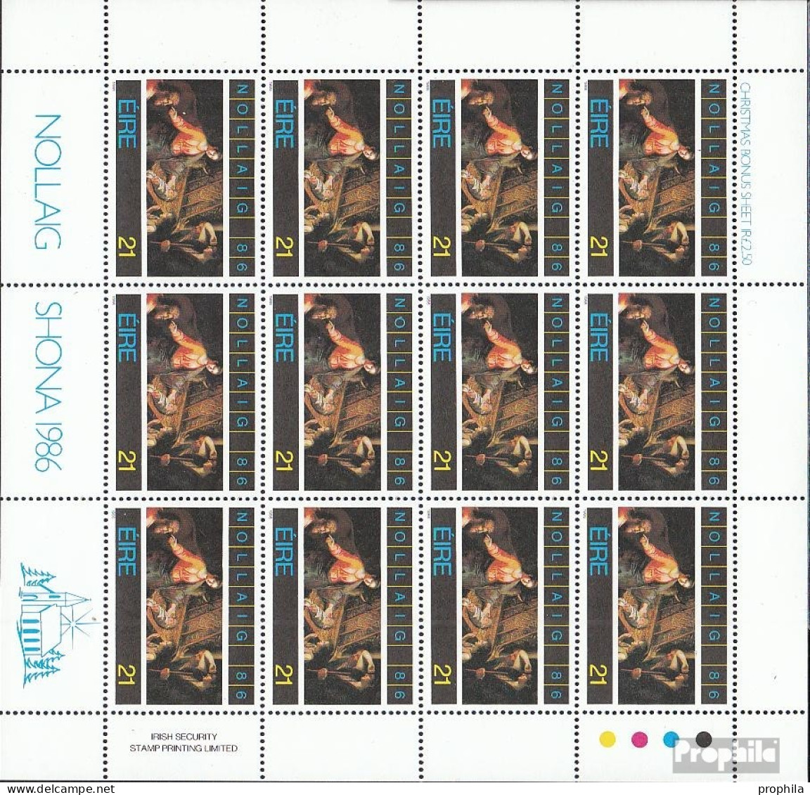 Irland 611 Kleinbogen (kompl.Ausg.) Postfrisch 1986 Weihnachten - Unused Stamps