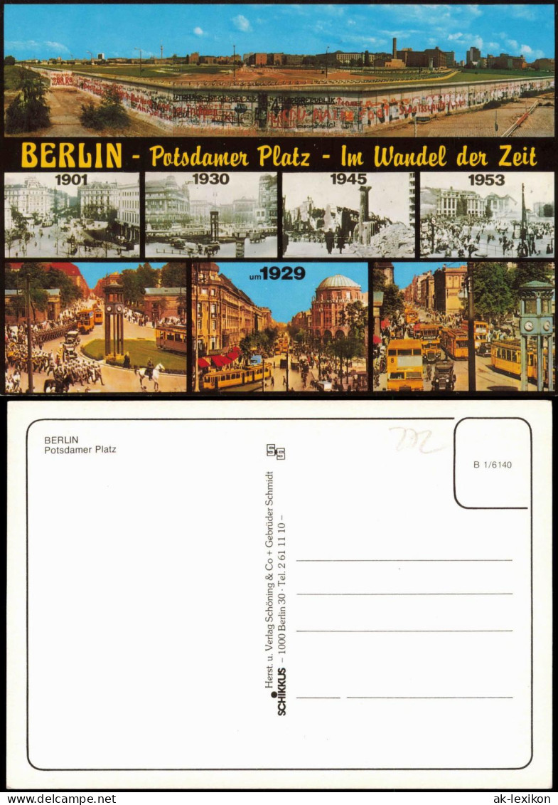 Tiergarten-Berlin Potsdamer Platz Im Wander Der Zeit (Mehrbildkarte, Mauer) 2000 - Tiergarten