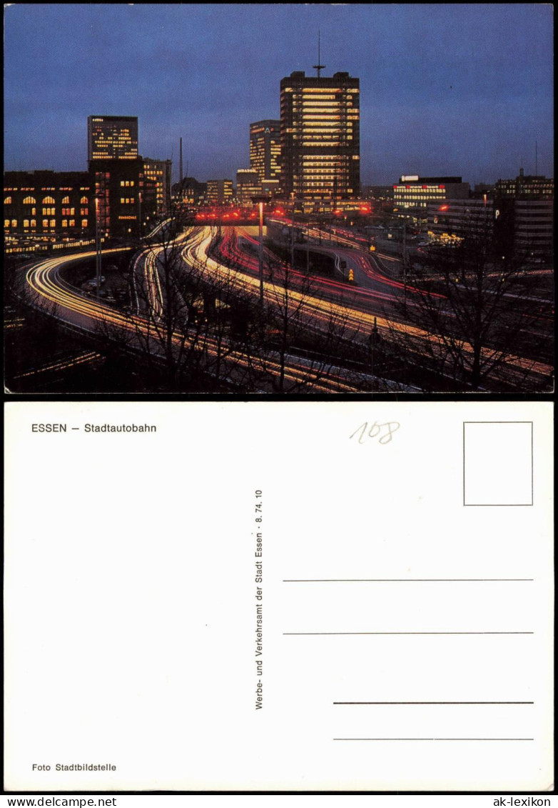 Ansichtskarte Essen (Ruhr) Stadtteilansicht Stadt-Autobahn 1980 - Essen