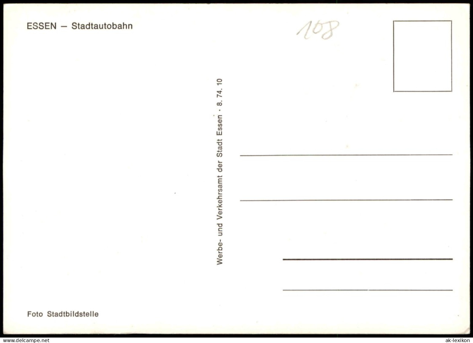 Ansichtskarte Essen (Ruhr) Stadtteilansicht Stadt-Autobahn 1980 - Essen