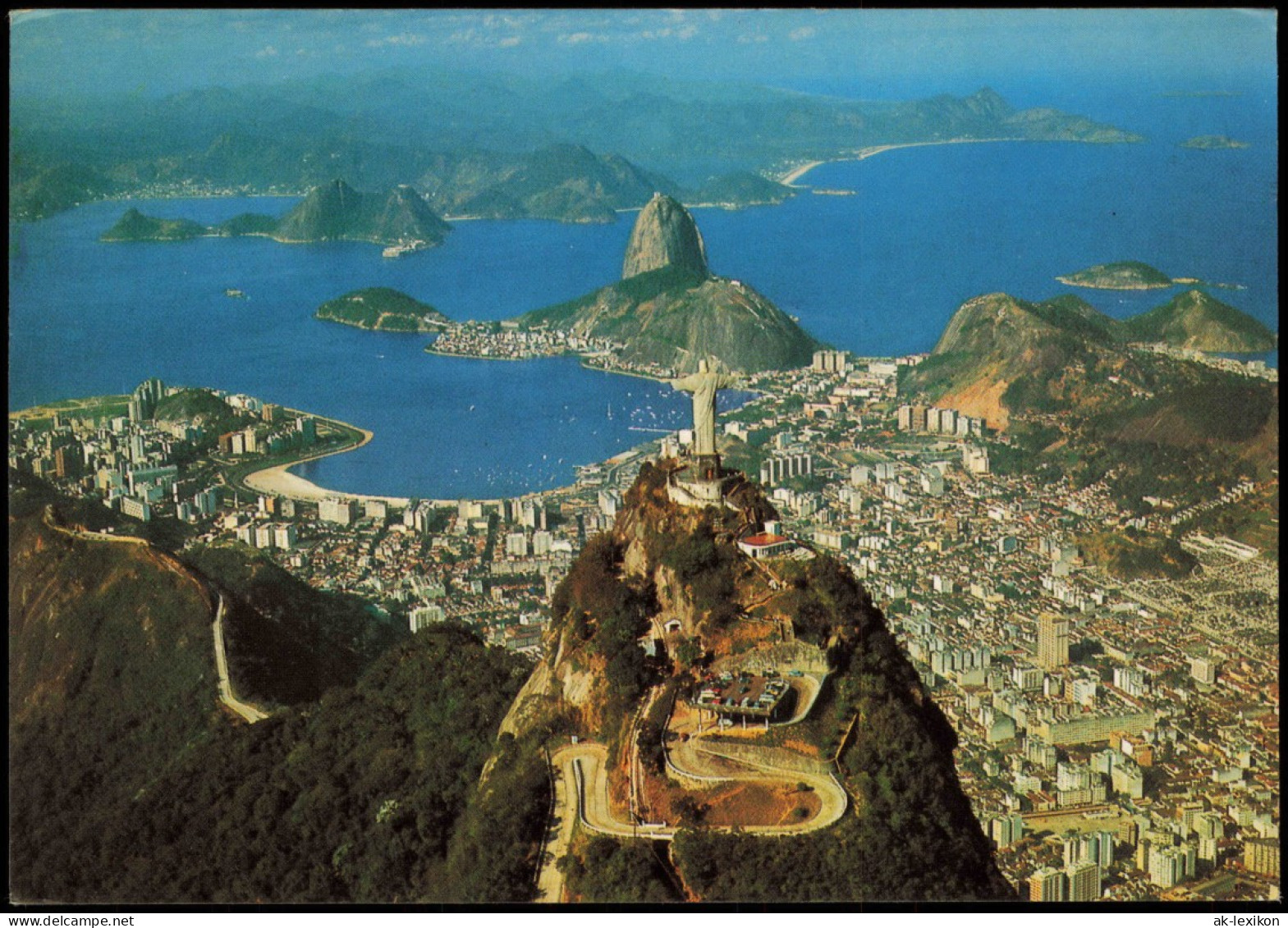 Postcard Rio De Janeiro Panorama-Ansicht Vom Flugzeug Aus 1975 - Rio De Janeiro