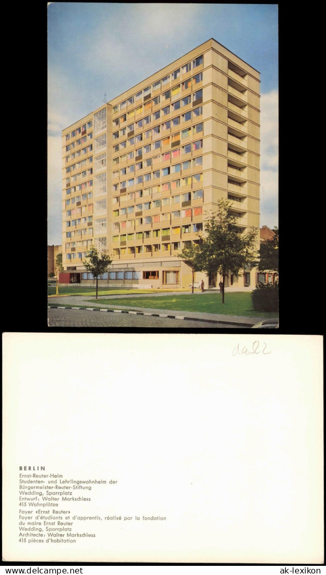 Wedding-Berlin Studenten- Und Lehrlingswohnheim Sparrplatz 1965 - Wedding