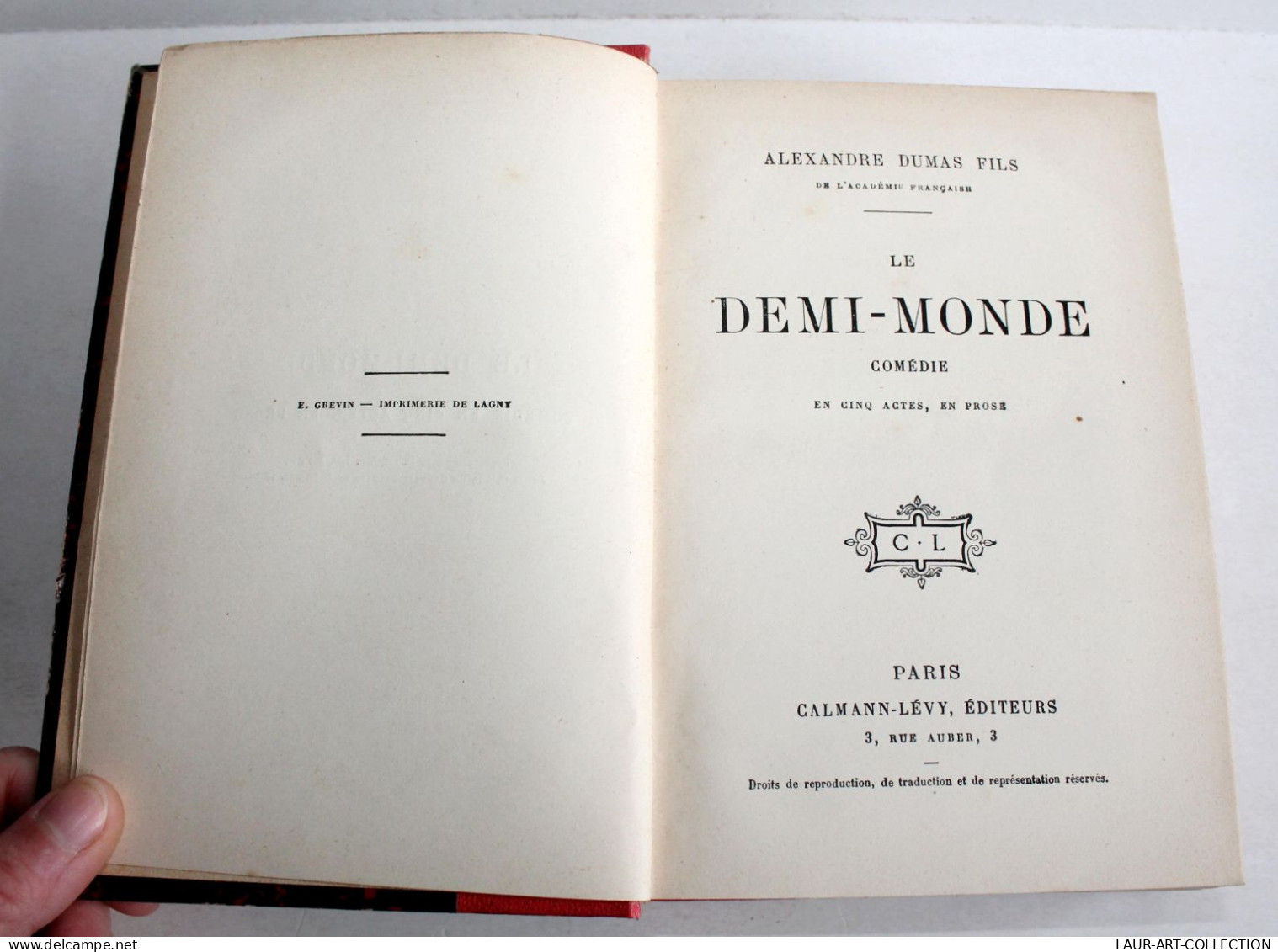 THEATRE RARE 3 COMEDIE XIXe Par DUMAS DEMI MONDE + L'AMI DES FEMMES + FRANCILLON, ANCIEN LIVRE XIXe SIECLE (1803.234) - Auteurs Français