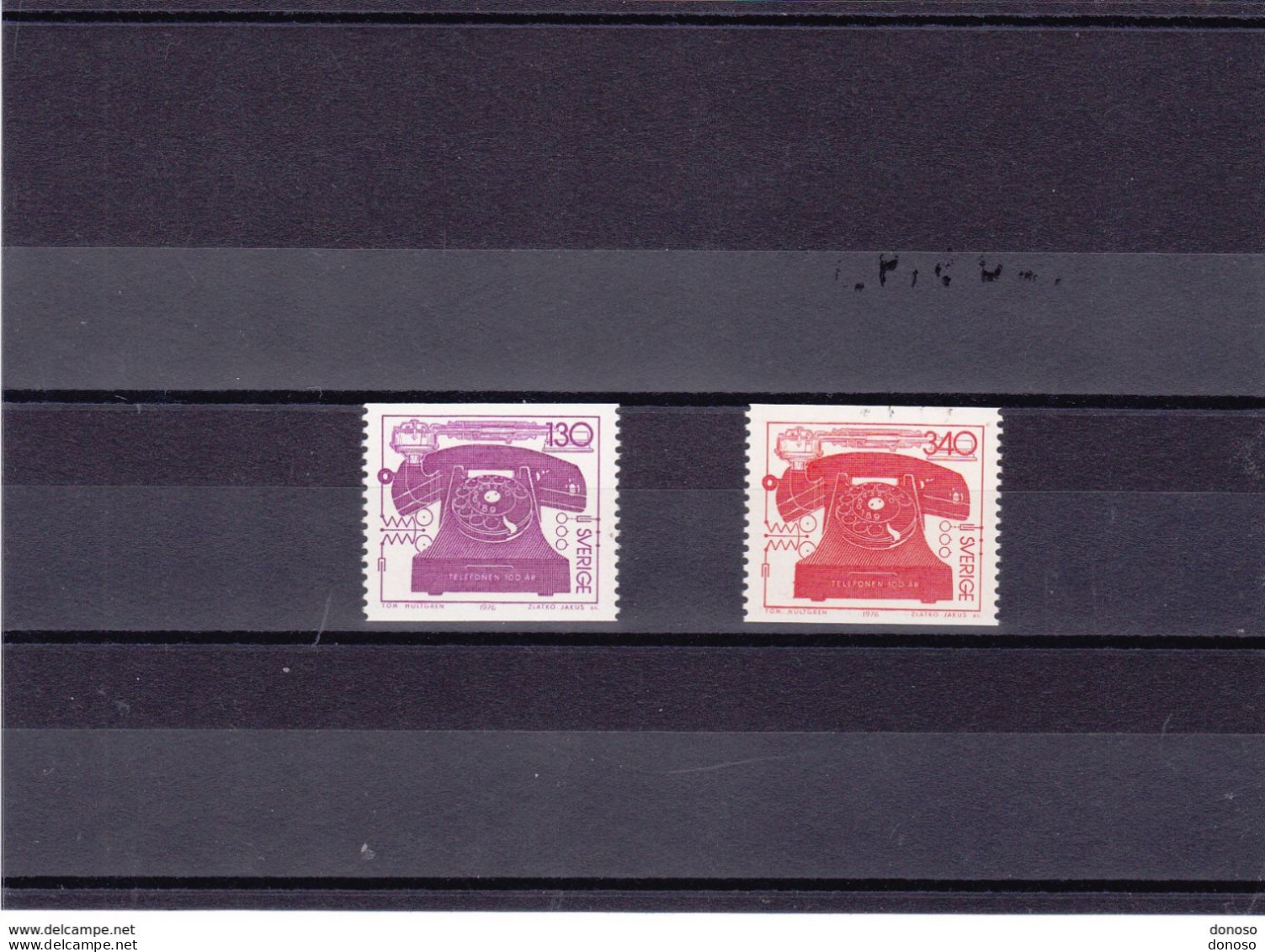 SUEDE 1976  TELEPHONE Yvert 919-920, Michel 939-940 NEUF** MNH Cote 3 Euros - Unused Stamps