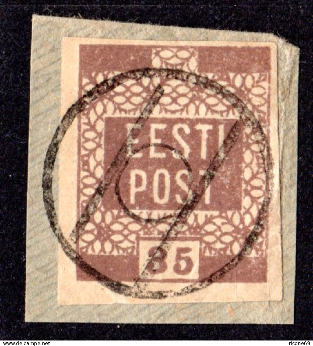 Estland, 35 Kop. 1919 Auf Briefstück M. Provisorischem Stempel V. Sangaste - Estonie