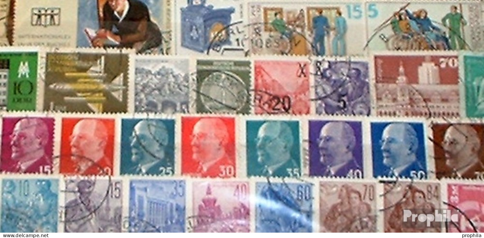 DDR Briefmarken-50 Verschiedene Marken - Sammlungen