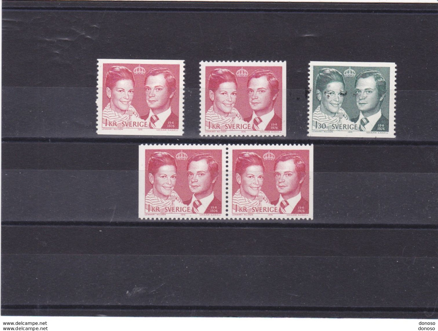 SUEDE 1976  MARIAGE ROYAL  Yvert 925-926 + 925a-925b, Michel 952-953 NEUF** MNH Cote 3,30 Euros - Nuevos