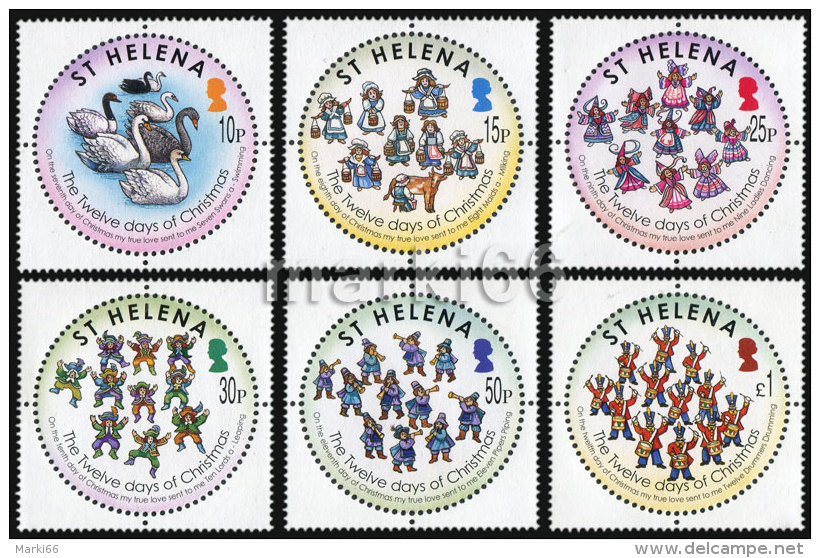 Saint Helena Island - 2007 - The Twelve Days Of Christmas, 2nd Part - Mint Stamp Set - Sainte-Hélène