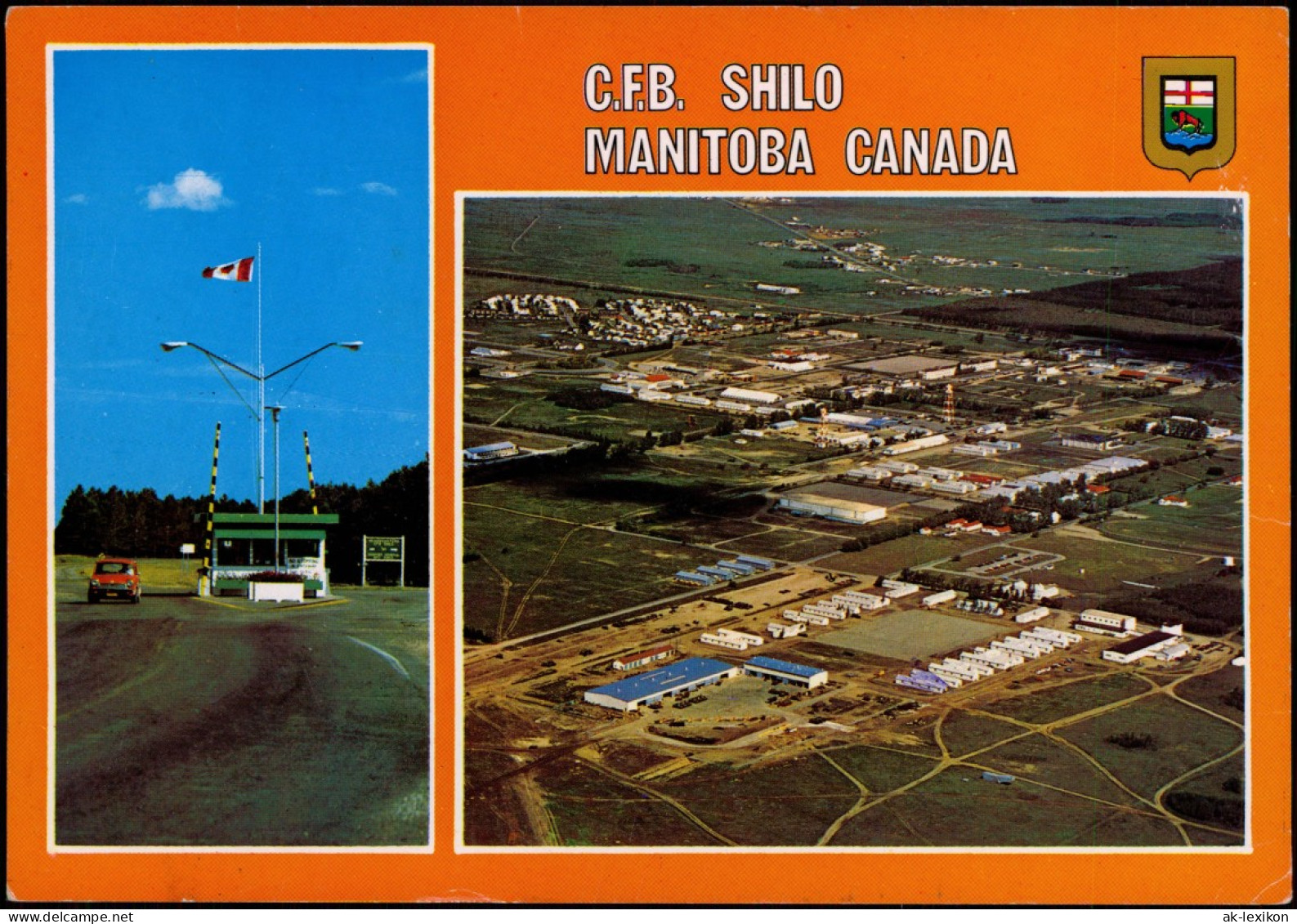 Postcard Brandon Manitoba Canadian Forces Base C.F.B. SHILO Luftbild 1986 - Altri & Non Classificati