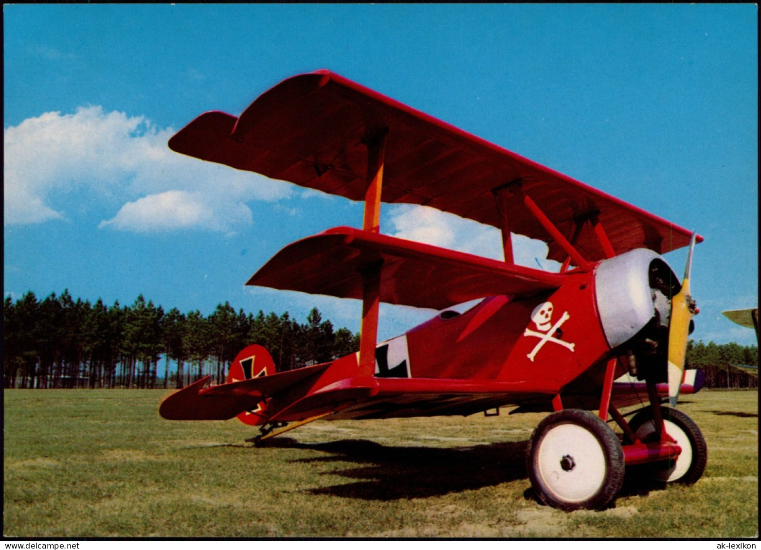 Ansichtskarte  FOKKER Dreidecker Anno 1917 Flugwesen Airplane Flugzeug 1980 - 1946-....: Era Moderna