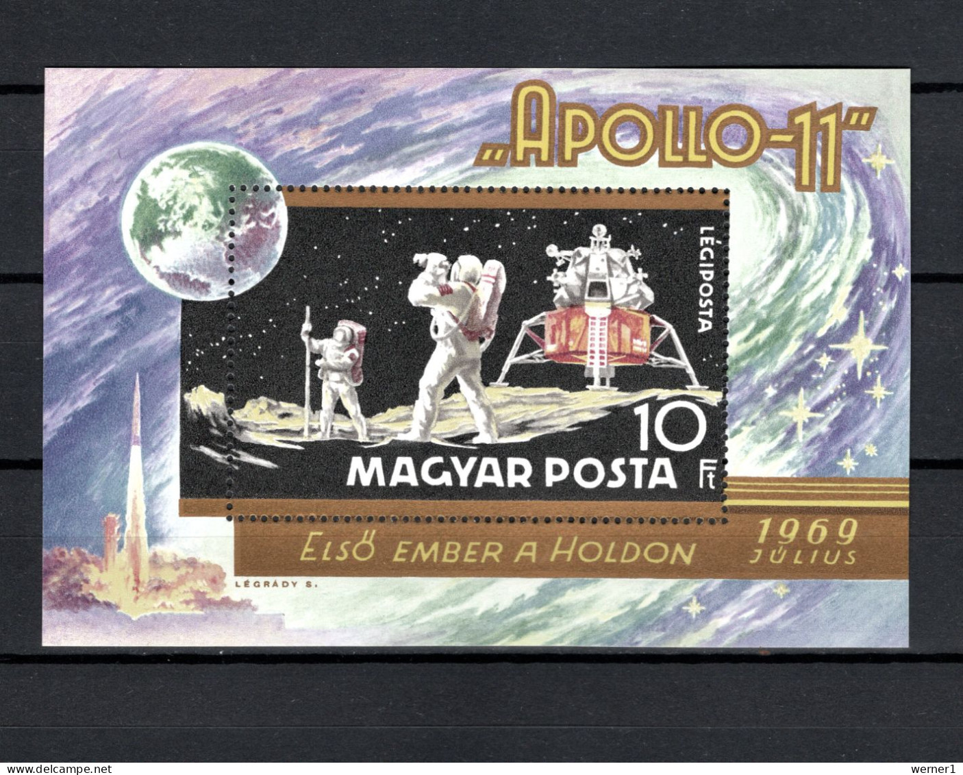 Hungary 1969 Space, Apollo 11 S/s MNH - Europe