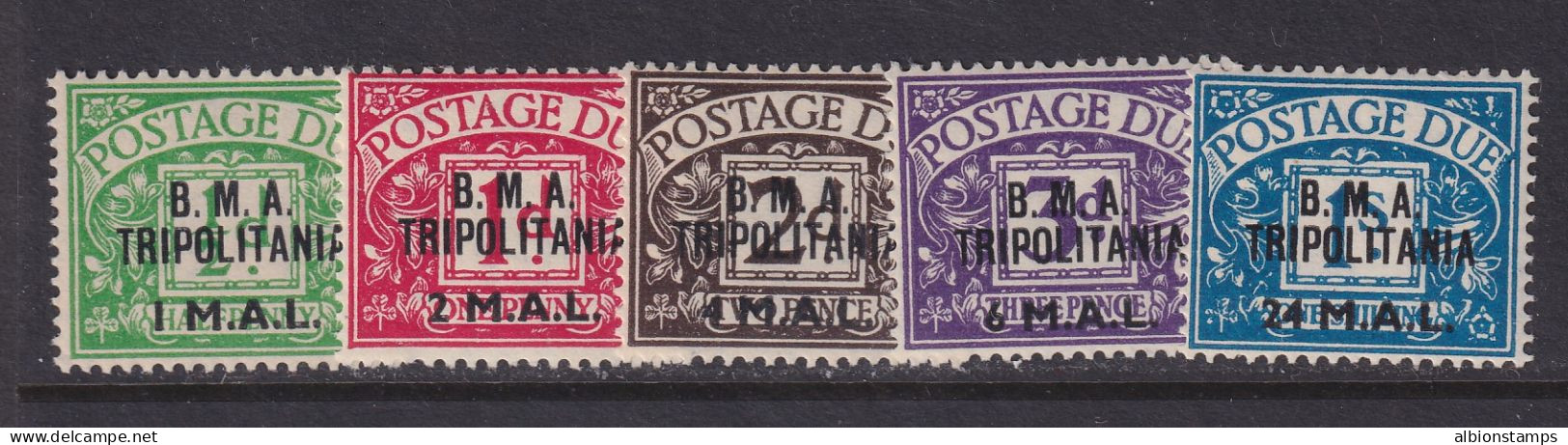 Tripolitania, Scott J1-J5 (SG TD1-TD5), MLH - Levant Britannique