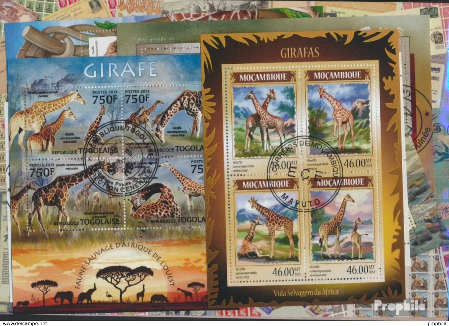 Motive Briefmarken-25 Verschiedene Giraffen Marken - Giraffe