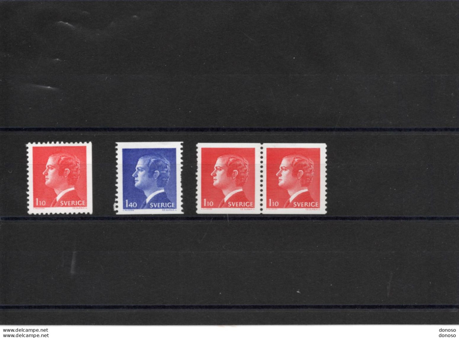 SUEDE 1977 CHARLES XVI Yvert 954-955 + 954a NEUF** MNH Cote 2,80 Euros - Unused Stamps