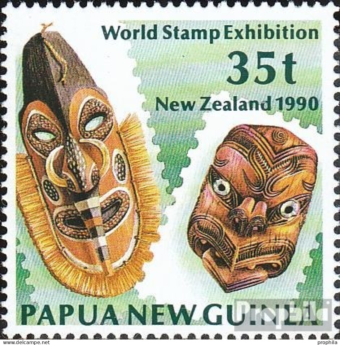 Papua-Neuguinea 622 (kompl.Ausg.) Postfrisch 1990 Masken - Papua Nuova Guinea