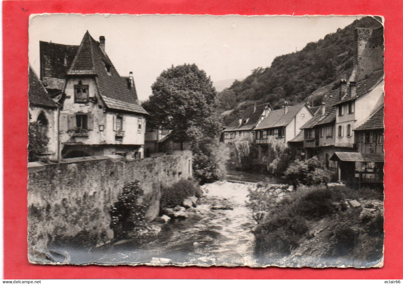 68  KAYSERSBERG -Coin Pittoresque Aux Bords Des Maisons  Vue Sur La Weiss CPSM Grd Format 1960 Edit J.SETTLING - Kaysersberg