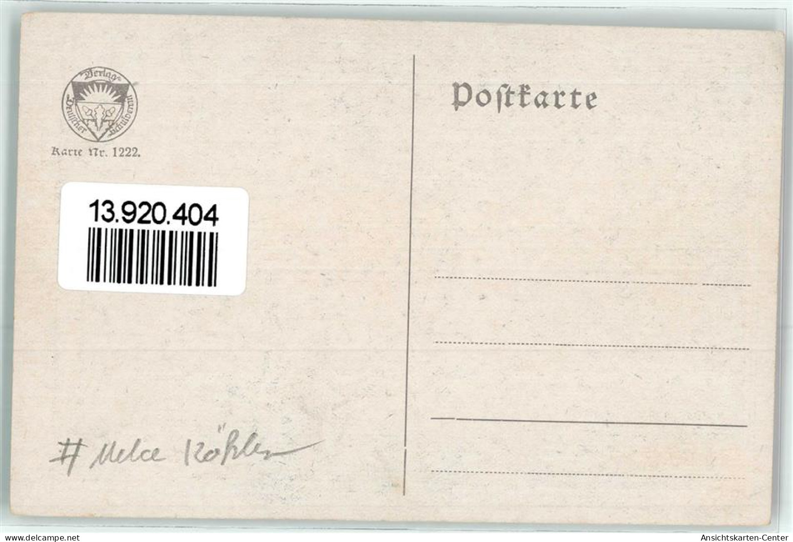 13920404 - Deutscher Schulverein Nr. 1222  Noten Liederkarte Poesie / Liebe - Köhler, Mela