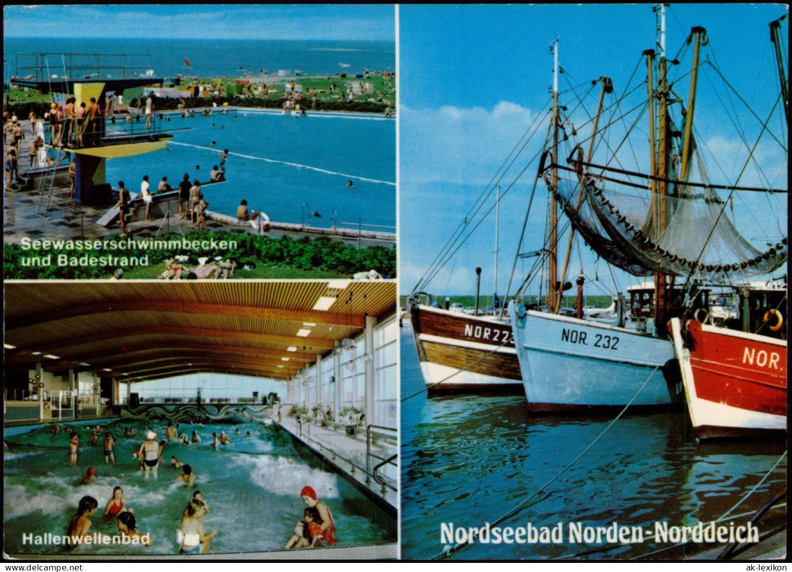 Norddeich-Norden Seewasserschwimmbecken Hallenwellenbad Und Badestrand 1982 - Norden