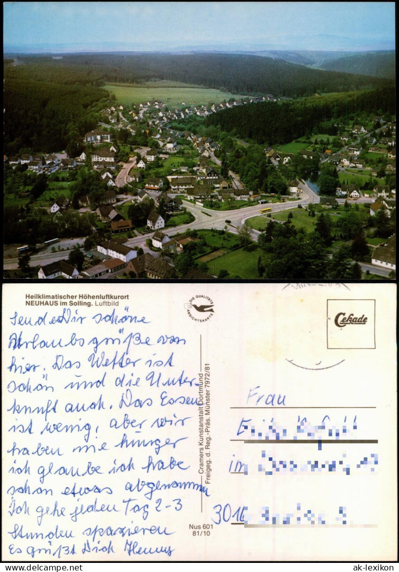 Ansichtskarte Neuhaus Im Solling-Holzminden Luftbild 1981 - Holzminden