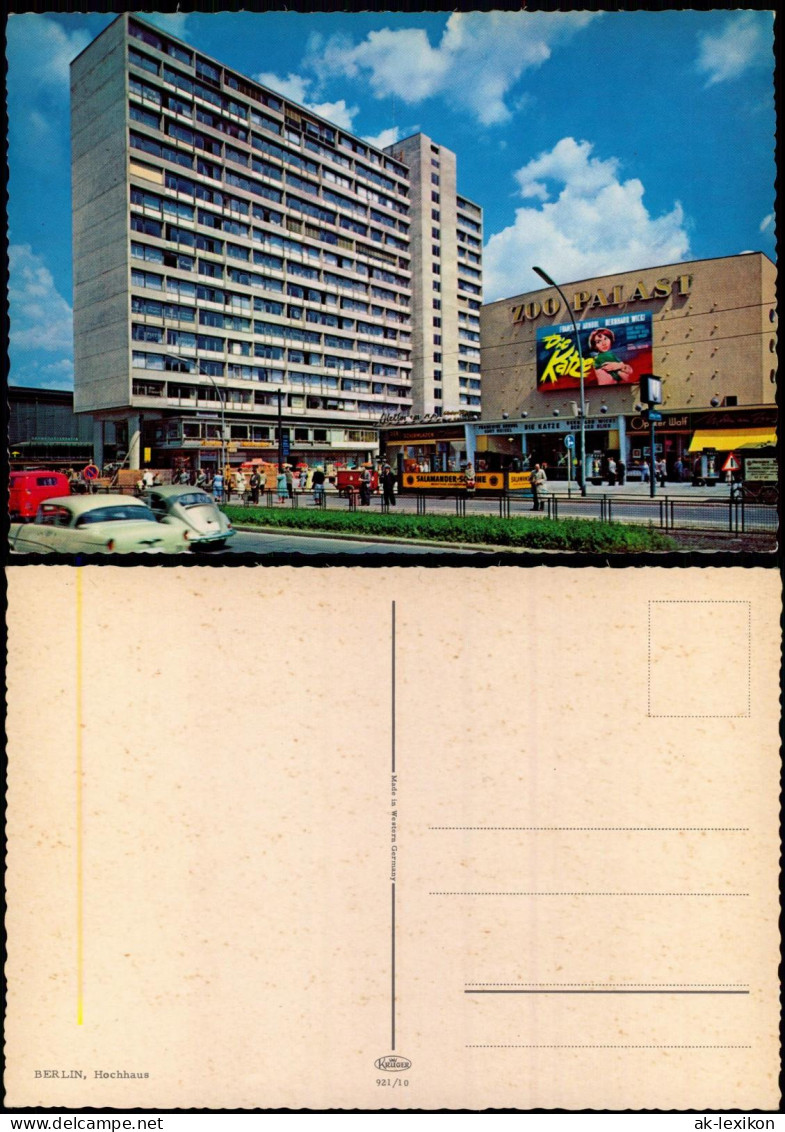 Ansichtskarte Charlottenburg-Berlin Hochhaus, Zoo-Palast - VW Käfer 1978 - Charlottenburg