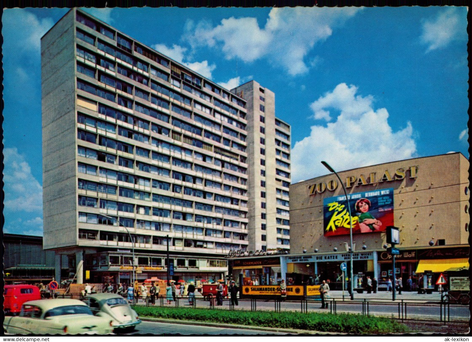 Ansichtskarte Charlottenburg-Berlin Hochhaus, Zoo-Palast - VW Käfer 1978 - Charlottenburg