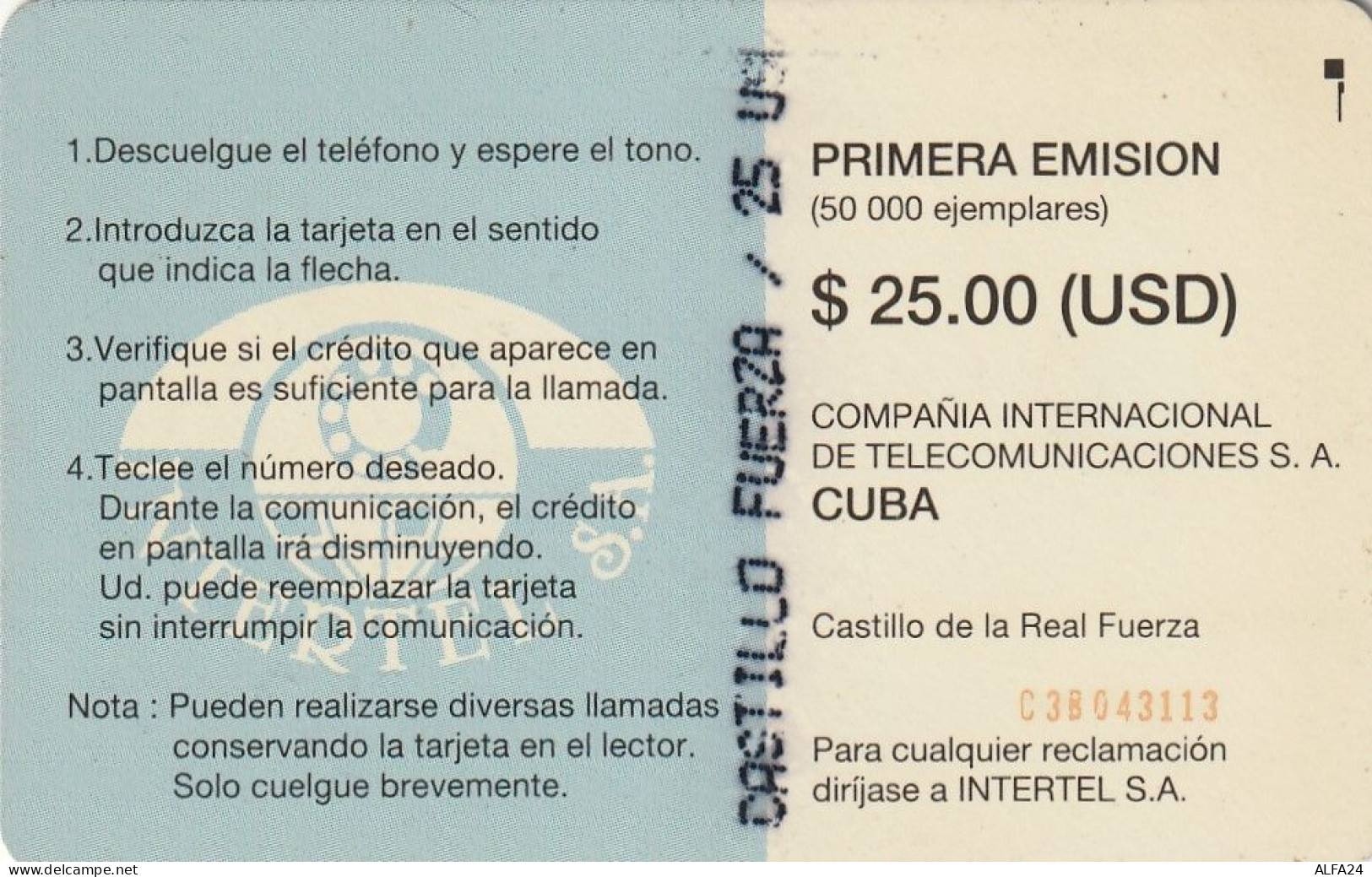 PHONE CARD CUBA  (E84.19.5 - Cuba