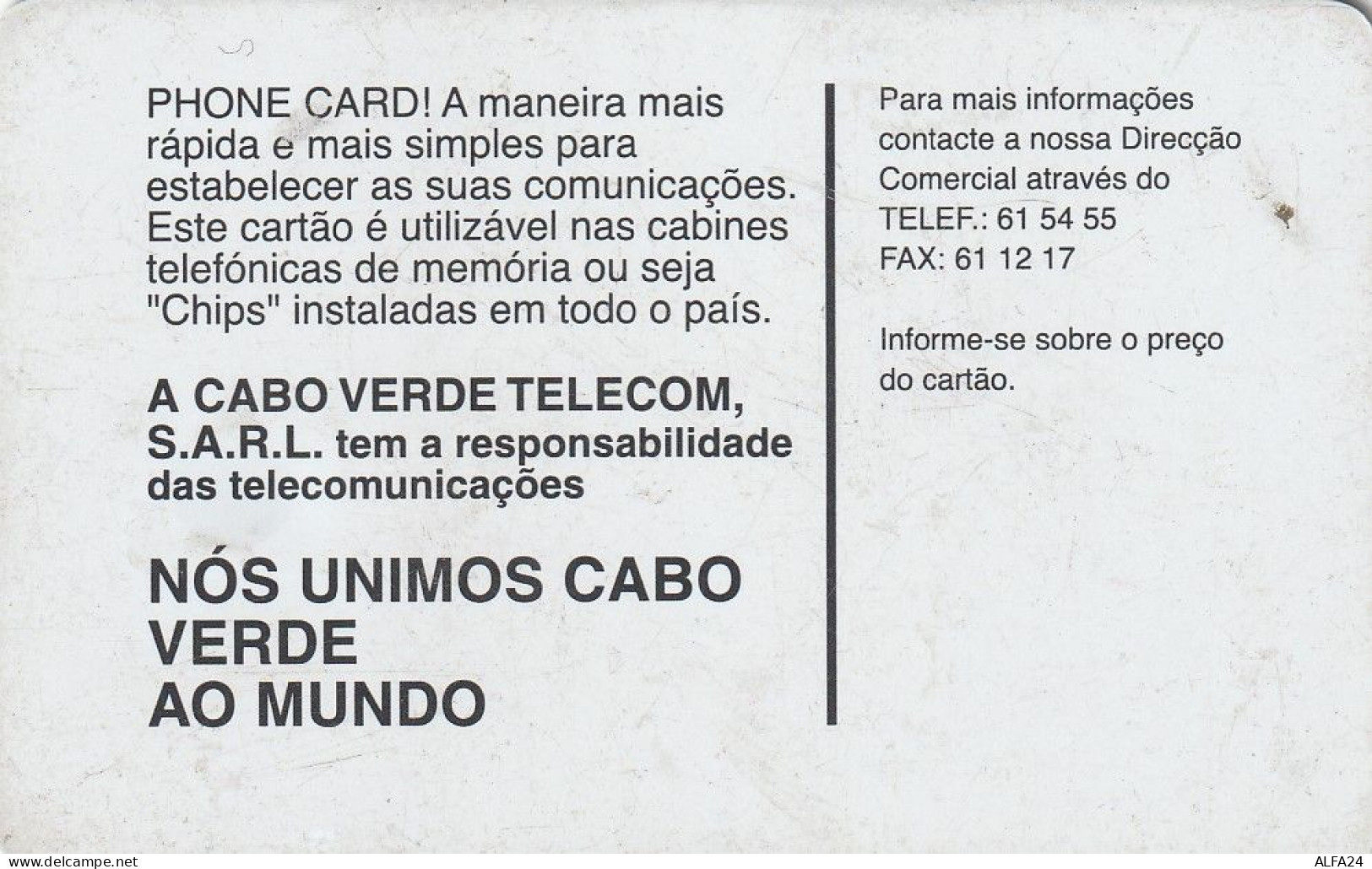 PHONE CARD CABO VERDE (E83.23.4 - Kaapverdische Eilanden