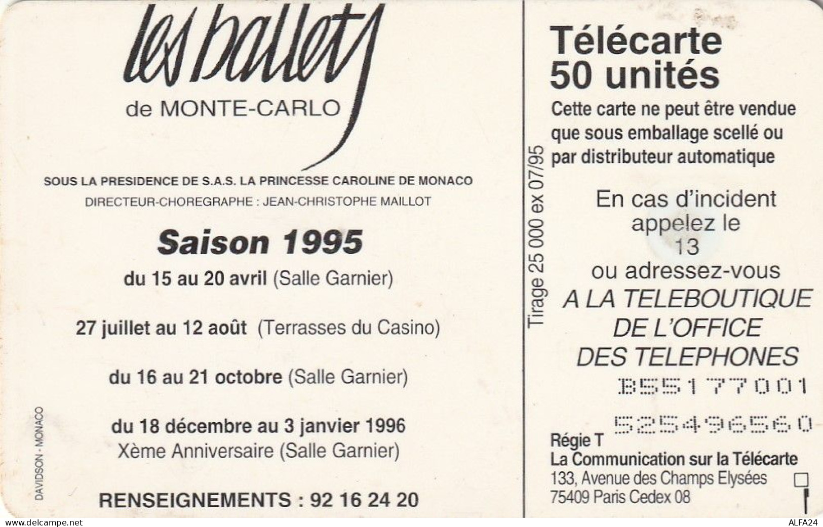 PHONE CARD MONACO  (E83.10.2 - Mónaco
