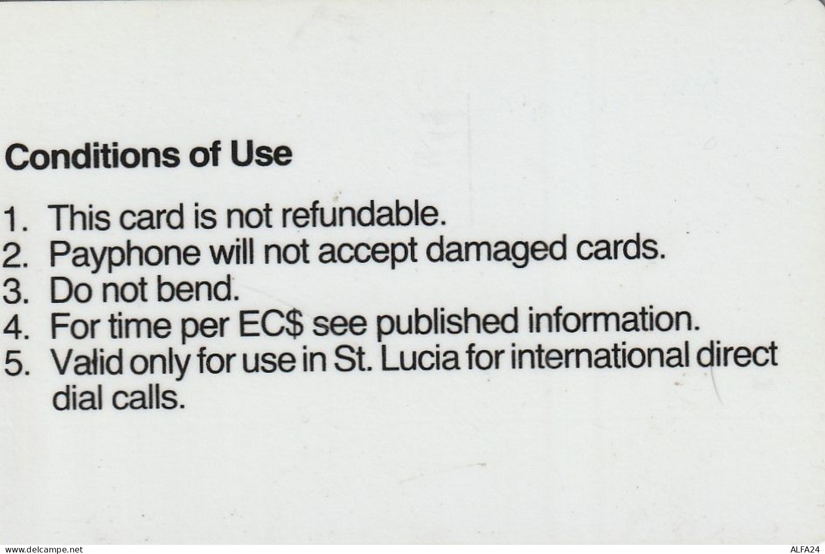 PHONE CARD ST LUCIA AUTELCA (WITH SMALL I) (E83.3.4 - Santa Lucía