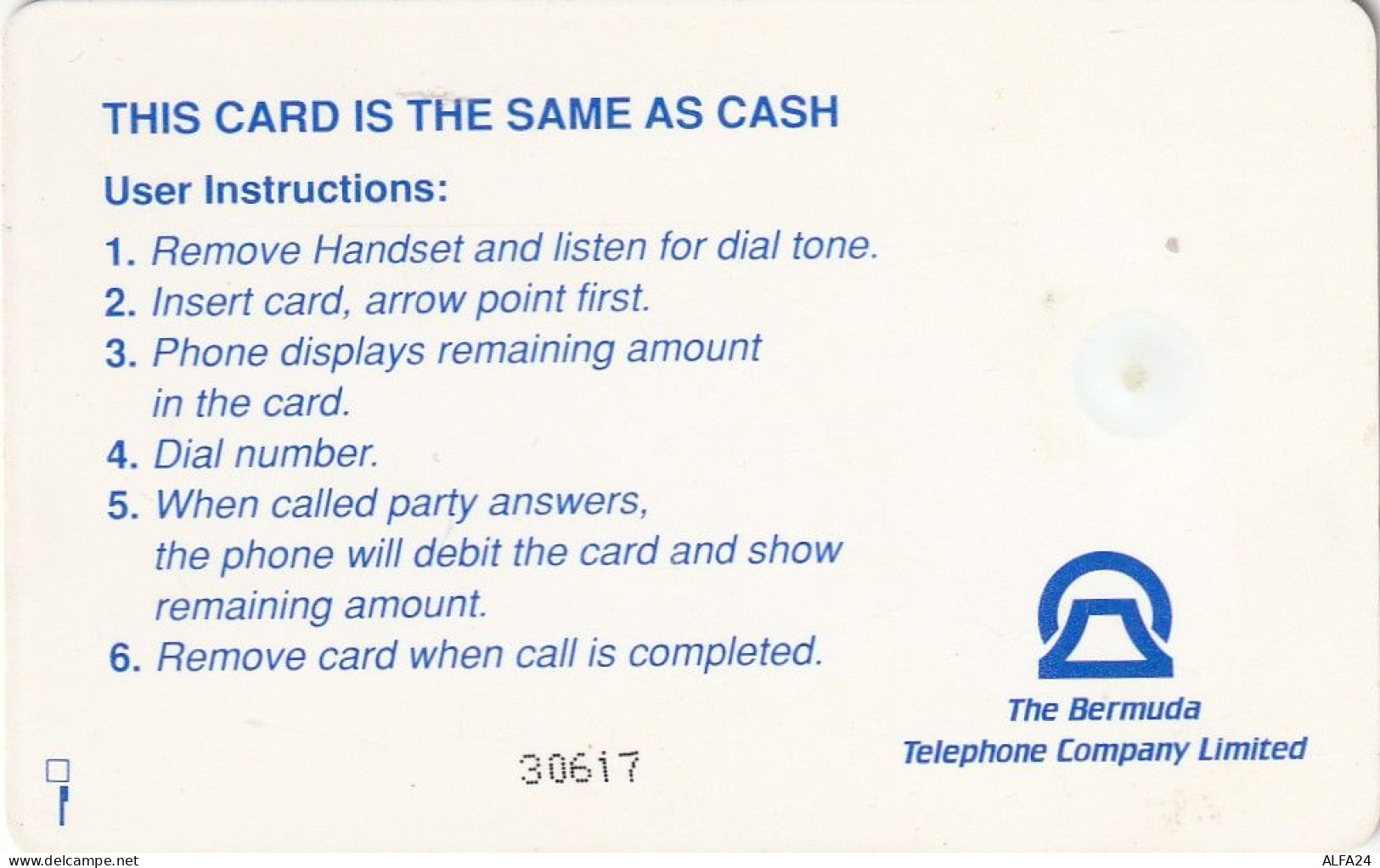 PHONE CARD BERMUDA  (E81.15.7 - Bermudes